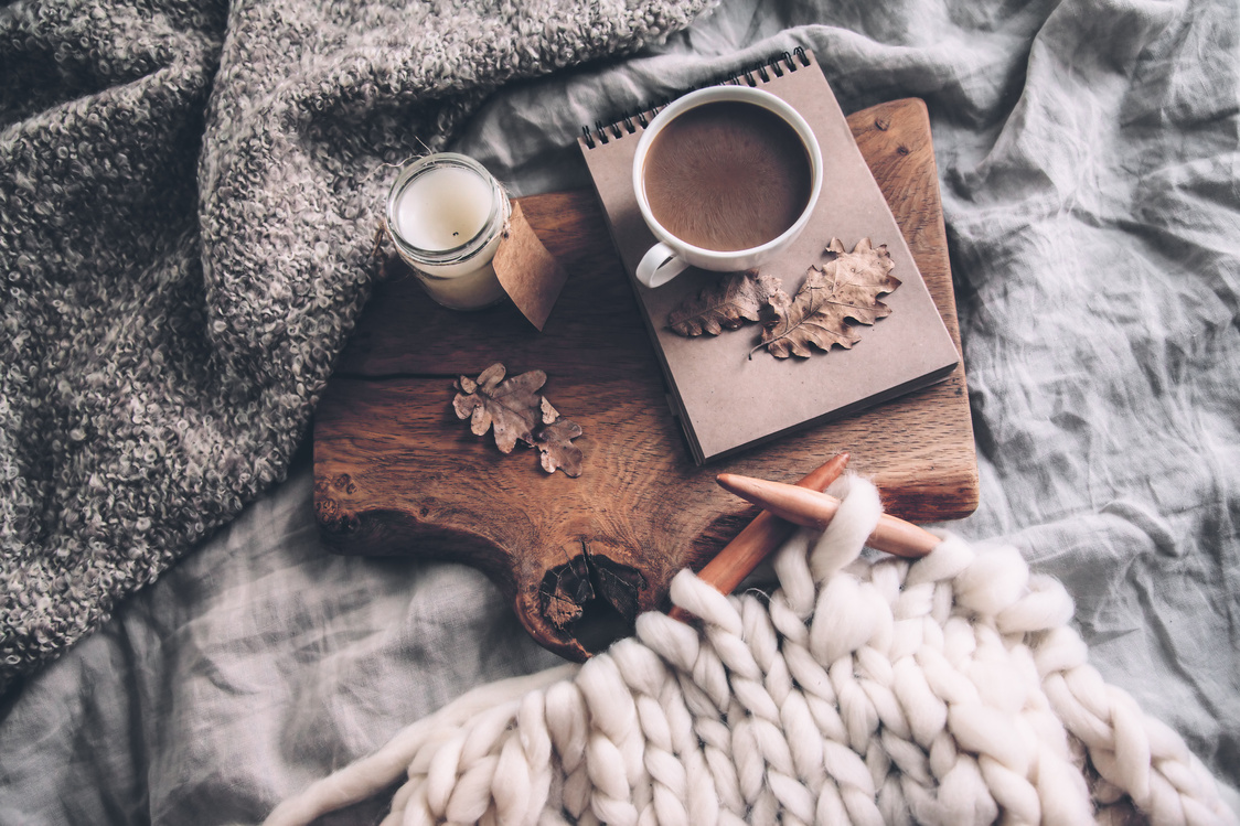 Coffee and Candle on Tray