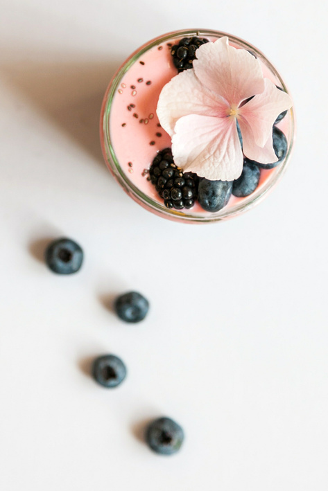 Pink Smoothie Bowl with Berries